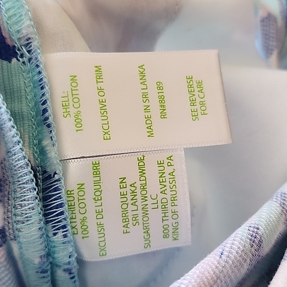 Lilly Pulitzer Mini Callahan Call Me Blue Floral Girls Short sz 10yr (T20) - Picture 6 of 7